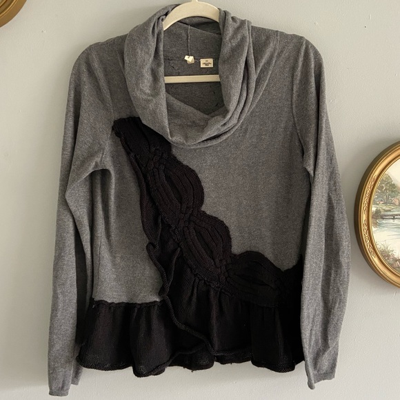 Anthropologie Sweaters - Anthropologie Moth crocheted ruffle sweater